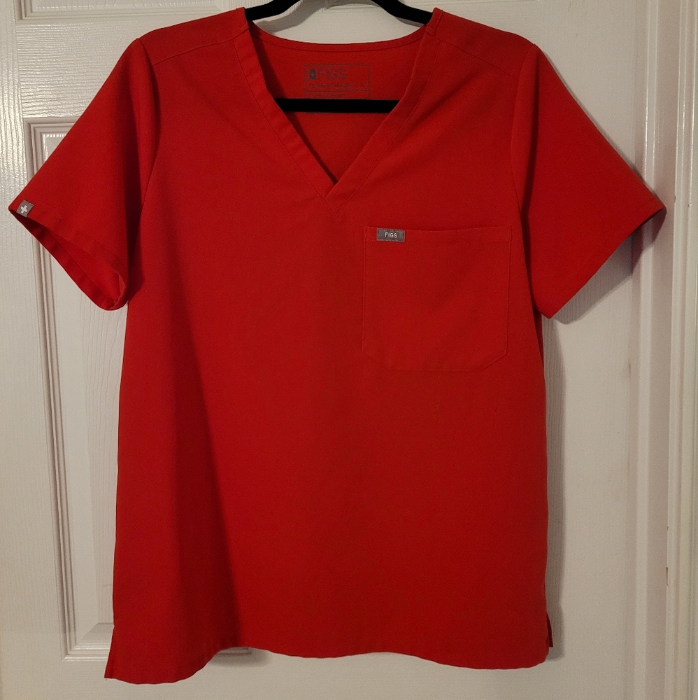 Figs Pop Red scrub set M size